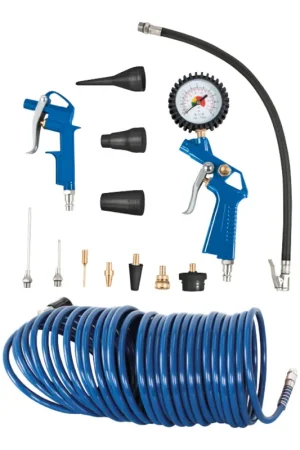 Scheppach kit d'accessoires pour compresseur 1/4" 13 pcs. + Tuyau 10 m ( 7906100735 ) Offre Limitée