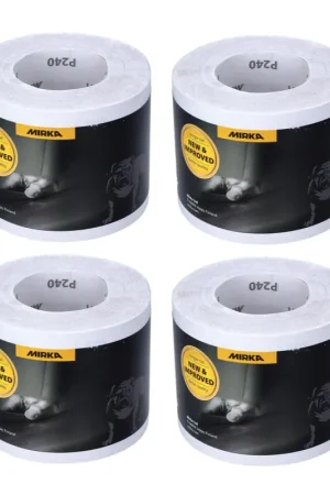 Offre Spéciale Mirka BASECUT Rouleaux de papier abrasif 115 mm x 50 m, P240, 4 pcs. Papier abrasif universel ( 4x 2251100125N )