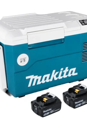 Bon Marché Makita DCW 180 T Glacière et boîte chauffante sans fil 36 V 20 L + 2x Batteries 5,0 Ah - sans chargeur