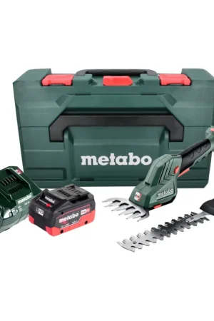 Cisaille à gazon et arbustes sans fil Metabo SGS 18 LTX Q 18 V + 1x batterie 8,0 Ah + chargeur + métaBOX Expédition Rapide