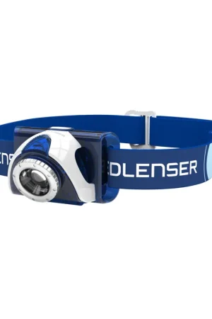 Offre Limitée Ledlenser SEO7R Lampe Frontale LED Rechargeable Bleu, 220 lm IPX6 + 1x Batterie + Câble USB. ( 6107-R )