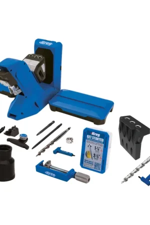 KREG Pocket Hole Jig 720 PRO Gabarit de perçage + Station de base + Gabarit de perçage micro + Foret étagé + Embout + Vis Achat Immédiat