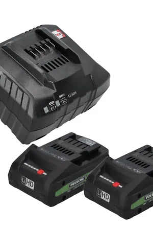 Prix Cassé Prebena Set de Batteries 18V avec 2x Batteries LiHD 4Ah + Chargeur 12-36 CAS System