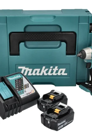 Commander Maintenant Visseuse à chocs sans fil Makita DTW 180 RFJ 18 V 180 Nm 3/8" Brushless + 2 batteries 3,0 Ah + chargeur + Makpac