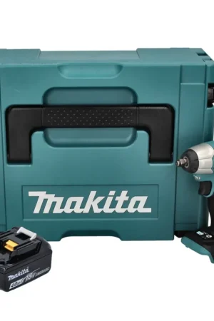 Clé à chocs sans fil Makita DTW 180 M1J 18 V 180 Nm 3/8" Brushless + 1 batterie 4,0 Ah + Makpac - sans chargeur Soldes