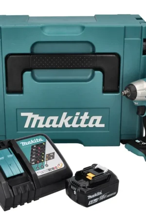 Clé à chocs sans fil Makita DTW 180 RT1J 18 V 180 Nm 3/8" Brushless + 1 batterie 5,0 Ah + chargeur + Makpac Prix Bas