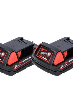 Solde Milwaukee M18 B2 Set de batteries 2x 2,0Ah / 2000mAh - 18V, RED Li-Ion (2x 4932430062)