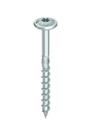 Populaire HECO TOPIX plus Vis à bois Professionnelle 6,0 x 140 mm, Filetage partiel , Tête ronde large, T-Drive, Galvanisé bleu, A3K, 100pcs ( 61151 )