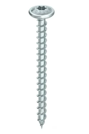 HECO TOPIX plus Profi Vis à bois 8,0 x 80 mm, filetage complet, tête plate, T-Drive, galvanisée bleue, A3K - 100 pcs. (2x 61245) Dernier Modèle