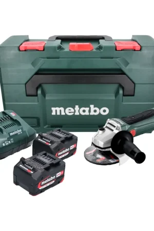 Offre Du Jour Metabo W 18 LTX 125 Meuleuse d'angle sans fil 18 V 125 mm (602174610) + 2x Batteries 4,0 Ah + Chargeur + Coffret metaBOX