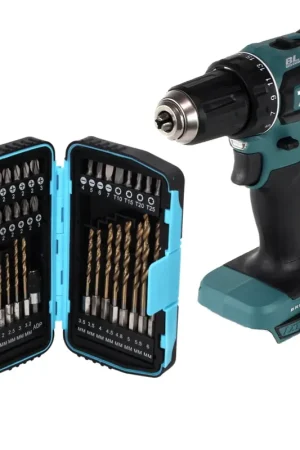 Must-Have Makita DDF 485 Z Perceuse visseuse sans fil 50 Nm, 18V, sans balais + Set de forets à embouts 40 pièces - sans batterie, sans chargeur