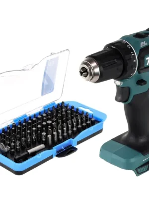 Makita DDF 485 Z Perceuse-visseuse sans fil 50 Nm, 18V, sans balais + Set d'embouts 100 pièces - sans batterie, sans chargeur Usine Directe