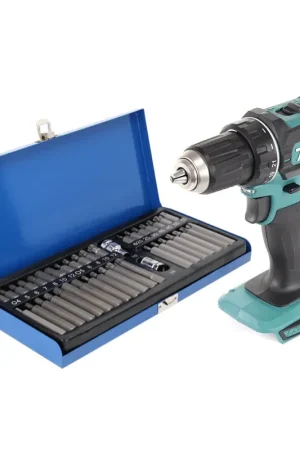 Makita DDF 482 Z Perceuse-visseuse sans fil 62Nm 18V + Set d'embouts - 40 pièces - sans batterie, sans chargeur Offre Exclusive