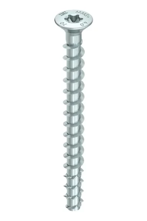 Vis d'ancrage HECO MULTI MONTI plus F 7,5 x 80 mm 50 pièces (48515) vis à béton, tête fraisée, entraînement en T, galvanisée bleue, A2K Achat Immédiat