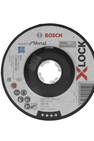 Bosch Expert for Metal Disque abrasif - X-LOCK, 125 x 22,23 mm, 10 pcs. (10x 2608619259) Retour Gratuit