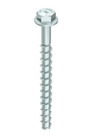 Quantité Limitée HECO MULTI MONTI plus SS 10,0 x 120 mm Vis à béton - 50 pièces (2x 48455), tête hexagonale, zinguée bleu, A2K