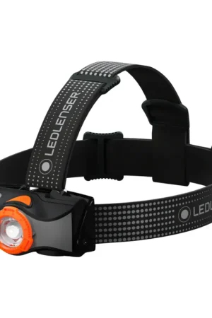 Ledlenser MH7 LED Lampe frontale 600 lm IPX4 Noir / Orange ( 502153 ) + 1x Batterie + Câble de charge Top Vente