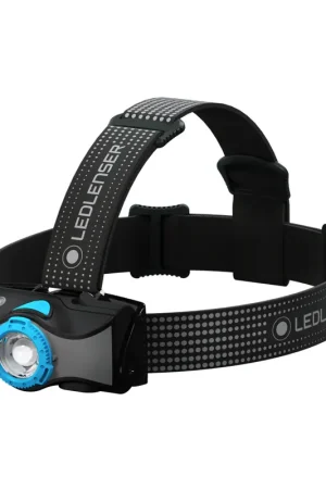 Haute Qualité Ledlenser MH7 LED Lampe frontale 600 lm IPX4 Noir / bleu ( 502155 ) + 1x Batterie + Câble de charge