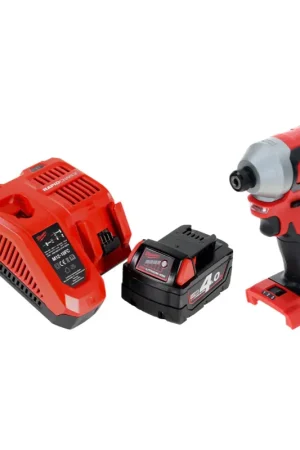 Milwaukee M18 BLID2-401FC Visseuse à choc sans fil 180 Nm 1/4" Brushless 18V + 1x Batterie 4,0 Ah + Chargeur Must-Have