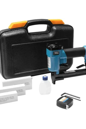 Prix Réduit Güde KN 14 Agrafeuse à air comprimé IG 1/4" ( 40088 ) + 1800x Agrafes + Huile + Lunettes de protection + Coffret