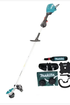 Makita UR 003 GZ01 débroussailleuse sur batterie 40 V sans balais IPX4 + bandoulière + tête de couteau + tête de fil + couteau à mouche + sac - sans batterie, sans chargeur Offre Spéciale