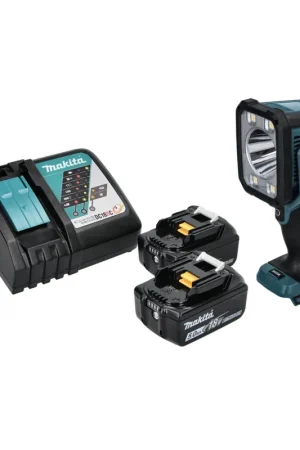 Makita DML 812 RT Lampe torche à LED 18 V 1250 lm + 2x batterie 5,0 Ah + chargeur Paiement Sécurisé