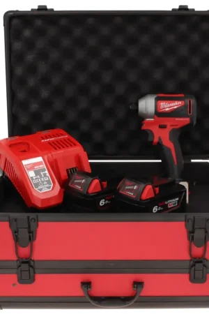 Petit Prix Milwaukee M18 BLID2-602FC TX Visseuse à percussion sans fil 1/4" 180 Nm 18V Brushless + 2x Batteries 6,0 Ah + Chargeur + Coffret TX