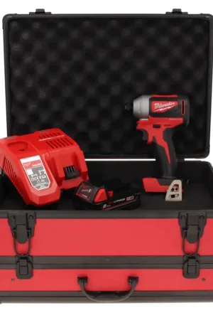 Prix Bas Milwaukee M18 BLID2-201FC TX Visseuse à percussion sans fil 180 Nm 1/4" 18V Brushless + 1x Batterie 2,0 Ah + Chargeur + Coffret TX