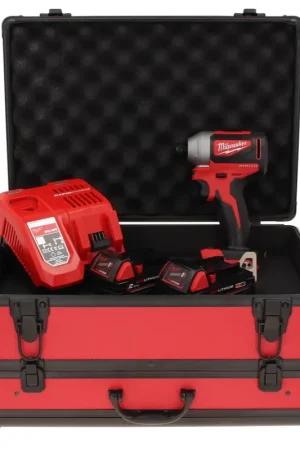 Milwaukee M18 BLID2-202FC TX Visseuse à percussion sans fil 180 Nm 1/4" 18V Brushless + 2x Batteries 2,0 Ah + Chargeur + Coffret TX Livraison Express