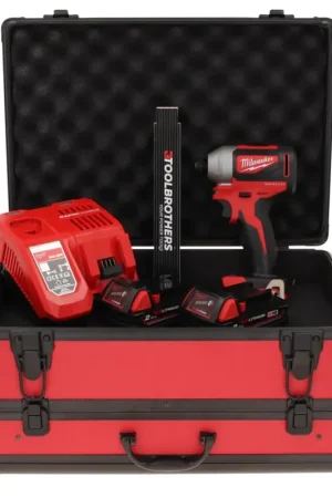 Milwaukee M18 BLID2-202FC TX Visseuse à percussion sans fil 180 Nm 1/4" 18V Brushless + 2x Batteries 2,0 Ah + Chargeur + Coffret TX+ Mètre pliant Achetez Aujourd'hui