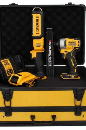 DeWalt DCF809P1TX Visseuse à choc sans fil 18V Brushless + DCL050 Lampe sans fil 18V + 1x Batterie 5,0Ah + Chargeur +Coffret TX + Mètre pliant Paiement Sécurisé