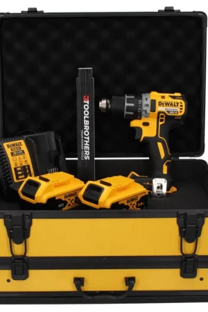 Perceuse-visseuse sans fil DeWalt DCD 791 P2 TX 18 V 70 Nm sans balais + 2x batteries 5,0 Ah + chargeur + mètre pliant + coffret TX Seulement Aujourd'hui