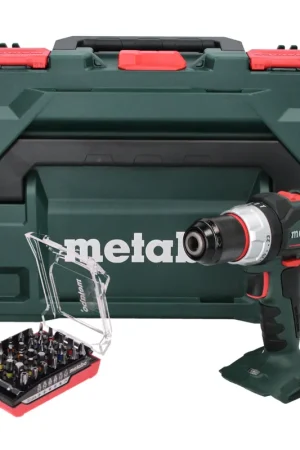 Petit Prix Metabo SB 18 LT BL Perceuse-visseuse à percussion sans fil 75 Nm 18 V Brushless + Coffret MetaBOX + Set d'embouts, 32 pcs. - sans batterie, sans chargeur