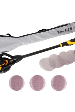 Mirka LEROS 950 CV Ponceuse électrique pour murs et plafonds 5,0 mm 225 mm 350 W + Sac + 80x Disques abrasifs Jusqu'à Épuisement Des Stocks