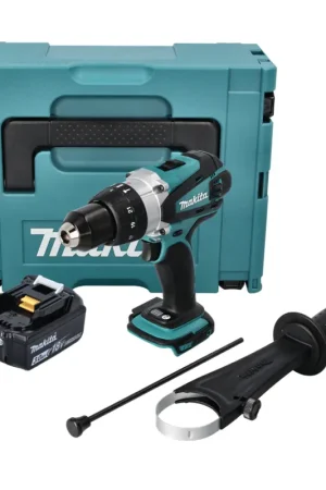 Makita DHP 458 F1J Perceuse-visseuse à percussion sans fil 18 V 91 Nm + 1x Batterie 3,0 Ah + Makpac - sans chargeur Nouvel Arrivage
