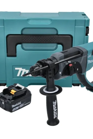 Nouveauté Makita DHR 202 M1J Marteau perforateur burineur sans fil 18 V 2,0 J SDS Plus + 1x batterie 4,0 Ah + Makpac - sans kit chargeur