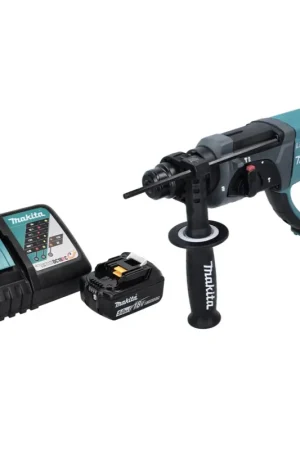 Livraison Express Makita DHR 202 RT1 Perforateur sans fil 18 V 2,0 J SDS Plus + 1x Batterie 5,0 Ah + Chargeur