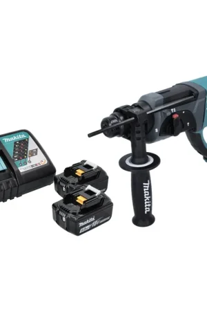 Makita DHR 202 RT Perforateur sans fil 18 V 2,0 J SDS Plus + 2x Batteries 5,0 Ah + Chargeur Retour Gratuit