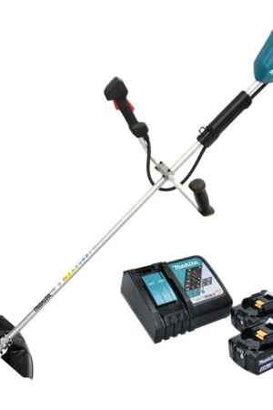 Makita DUR 368 ART Débroussailleuse sans fil 36 V ( 2 x 18 V ) Poignée à deux mains Brushless + 2x batterie 5,0 Ah + chargeur Bon Marché