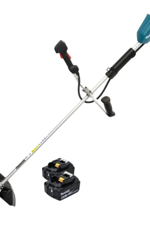 Makita DUR 368 AG Débroussailleuse sans fil 36 V ( 2 x 18 V ) Poignée à deux mains Brushless + 2x batterie 6,0 Ah - sans chargeur Vente Directe