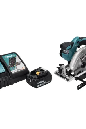 Dernière Chance Makita DSS 611 RT1 Scie circulaire sans fil 18 V 165 mm + 1x Batterie 5,0 Ah + Chargeur