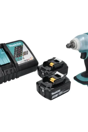 Makita DTW 251 RT Visseuse à choc sans fil 18 V 230 Nm 1/2'' + 2x batterie 5,0 Ah + chargeur Meilleur Prix