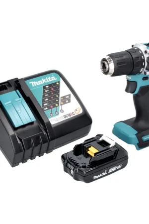Promotion Saisonnière Makita DDF 487 RA1 Perceuse-visseuse sans fil 18 V 40 Nm Brushless + 1x batterie 2,0 Ah + chargeur