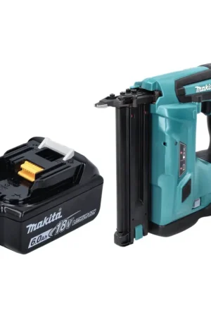 Soldes Makita DBN 500 G1 Cloueuse sans fil, 15-50 mm, 18 V + 1x Batterie 6,0 Ah - sans chargeur