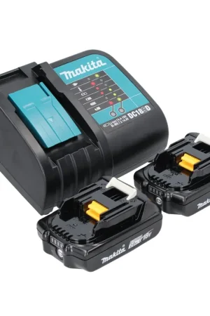 Marque Makita Power Source Kit 18 V : 2x BL 1820 B Batteries 2,0 Ah + DC 18 SD Chargeur (197254-9) (194533-6)