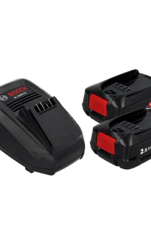 Bosch Starter Set 18 V avec 2x Batterie PBA 2,5 Ah + Chargeur AL 1830 CV (1600A011LD) Home & Garden System POWER FOR ALL Nouvel Arrivage