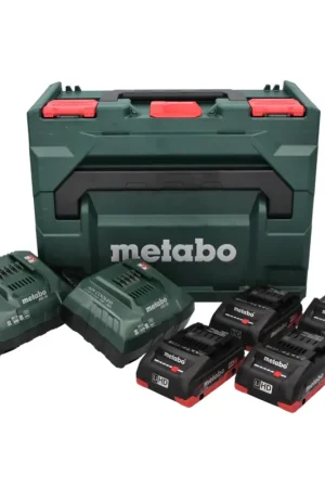 Offre Du Jour Kit de base Metabo 18 V LiHD + 4x batteries 4,0 Ah + 2x chargeur ASC 55 + metaBOX