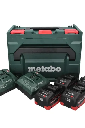 Nouvel Arrivage Kit de base Metabo 18 V LiHD + 4x batteries 5,5 Ah + 2x chargeur ASC 55 + metaBOX
