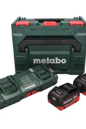 Kit de base Metabo 18 V LiHD + 2x batterie 5,5 Ah + chargeur ASC 145 DUO + ​​metaBOX Quantité Limitée