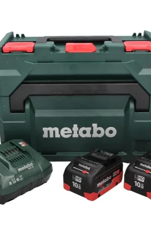 Meilleure Vente Kit de base Metabo 18 V LiHD + 2x batterie 10,0 Ah + chargeur ASC 55 + métaBOX
